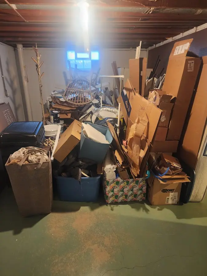 Roll-off dumpster container at job site for Construction Dumpster Rental in Rush